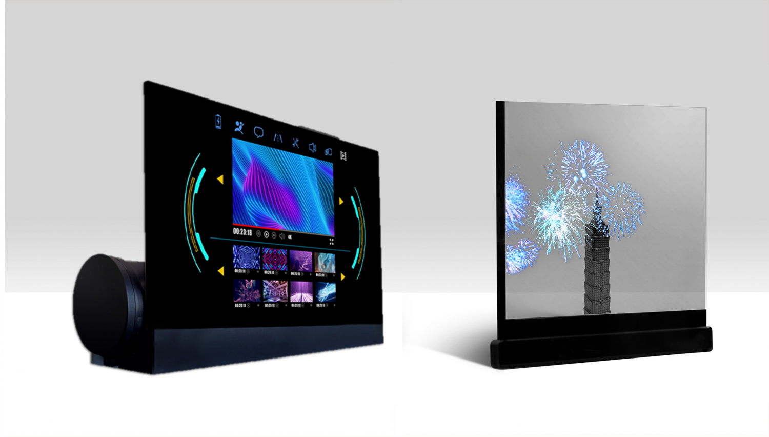 可捲式、折疊性、高透明